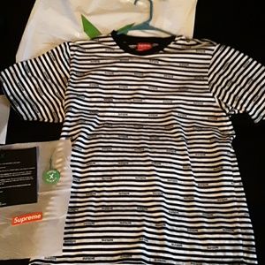 Supreme Logo Stripe S/S